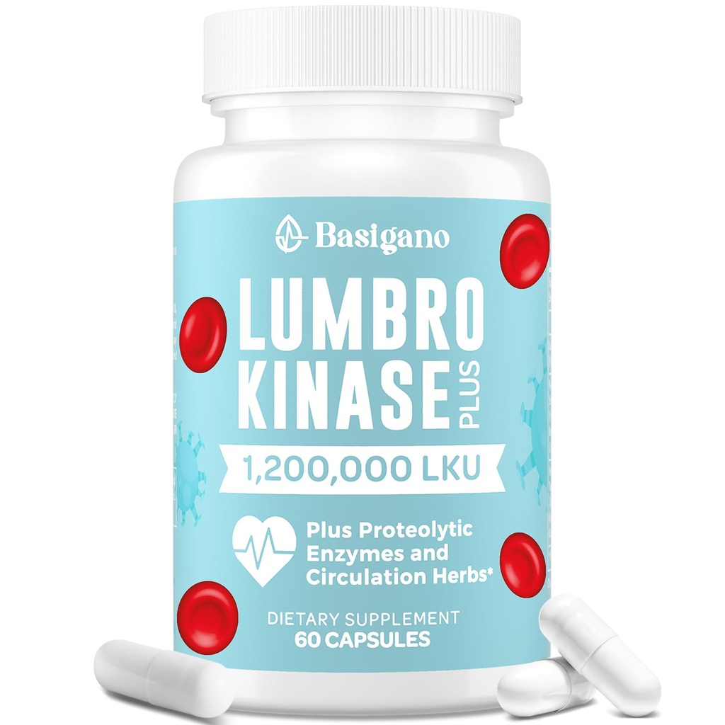 Lumbrokinase 보충교재, 1.2 백만 LKU - 120mg 캡슐, Proteolytic 효소와 초본 혼합을 가진 유력한 Nattokinase 대안
