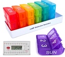 e-Pill 6 주간 x 7 일 주간 Pill 주최자, 비타민 및 의학 Pill Box Reminder - 6 경보 타이머 (흰색)