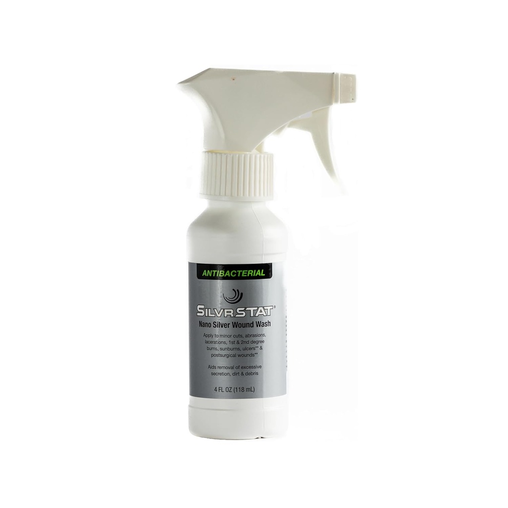 SilvrSTAT 나노 실버 윈드 워시 스프레이어 | Debride & Fine Mist Spray | 4 fl oz