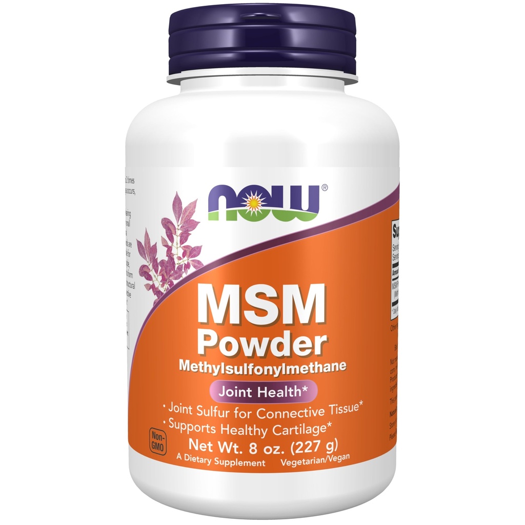 이제 식품 보충제, MSM (Methylsulfonylmethane) 분말, 건강한 연골 *, 관절 건강 *, 8-Ounce 지원