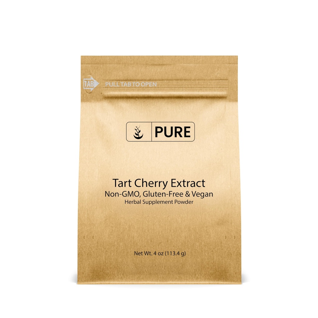 순수한 본래 성분 타트 버찌 추출물 (4oz) 비 GMO, Vegan, 충전물 없음 또는 첨가물, 초본 보충교재