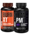 Jacked Factory Burn-XT Clinically Studied Thermogenic 체중 감량 (60 캡슐) - Lean PM MAX Sleep Aid (120 캡슐) for Appetite Suppression (180 캡슐)