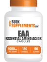 BulkSupplements.com 필수 아미노산 캡슐 (EAA) - 아미노산 보충 - EAAs 아미노산 - EAA 캡슐 - 1000 mg 서빙 - 90 일 공급 (180 젤라틴 캡슐)
