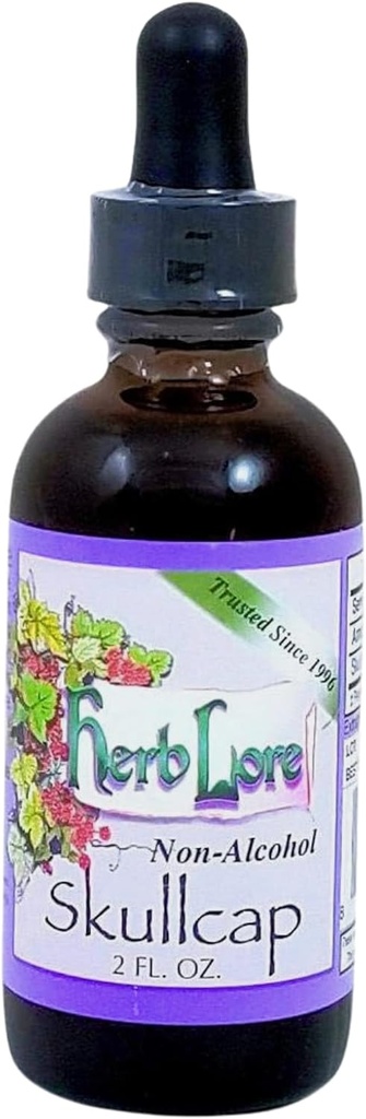 허브 로레 Skullcap Tincture - 성인 및 어린이를위한 액체 천연 초본 수면 보조 (2 fl oz)