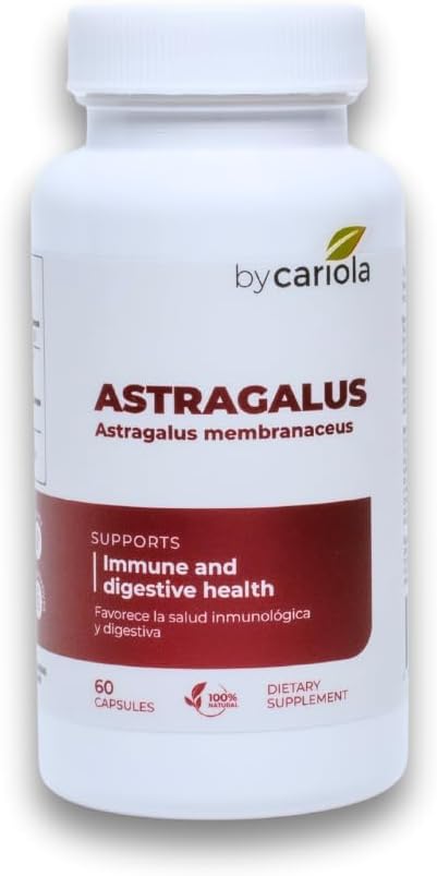Astragalus Root Capsules - Immune & Digestive Support Supplement - 자연 공식, Boosts Energy, 소화 개선 - Astragalus Membranaceus Extract - 60 개 (30 인분)