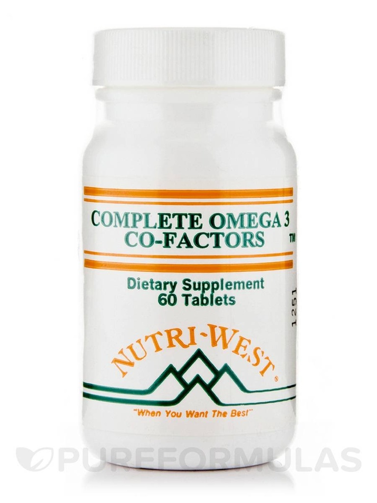 Omega-3 Co-Factors (성인 공식) - Nutri West의 60 정제