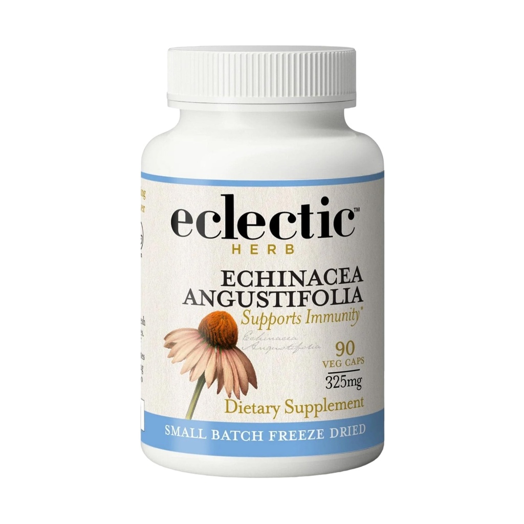 ECLECTIC INSTITUTE 원료 신선한 동결 건조 비 GMO Echinacea Angustifolia | 90 CT (325 mg)