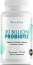 DE111® & 10 Strains를 가진 Gut Probiotic 30 Billion CFU - 소화 건강을 위한 높은 Potency Probiotic 보충교재, 면역 체계 지원, 강화한 영양 흡수 - Non-GMO, 30 채식 캡슐