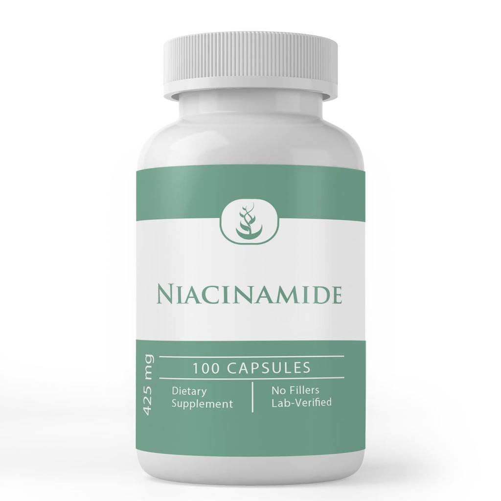 순수한 본래 성분 Niacinamide (비타민 B3), 순수한, 첨가물 없음 또는 충전물, 실험실 Verified