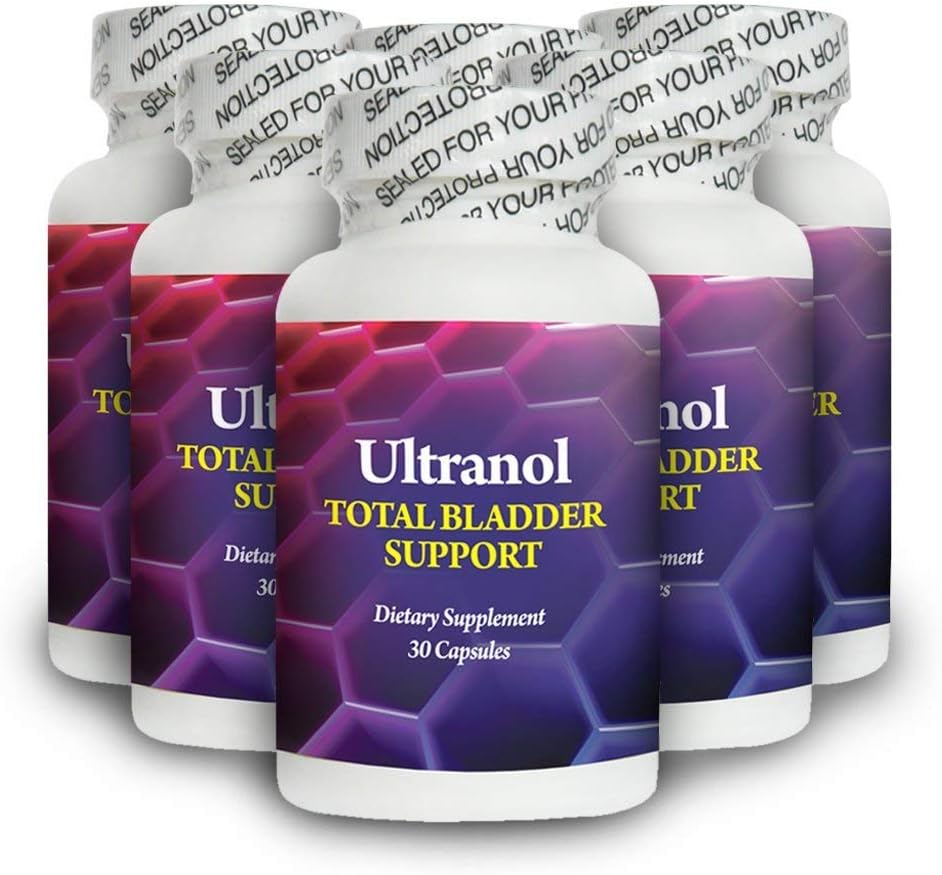 Ultranol Total Bladder Support - Urinary Health, Overactive Bladder Control, Incontinence에 대한 천연 크랜베리 보충 - 누출 및 긴급 감소 - 6 병 - 180 캡슐