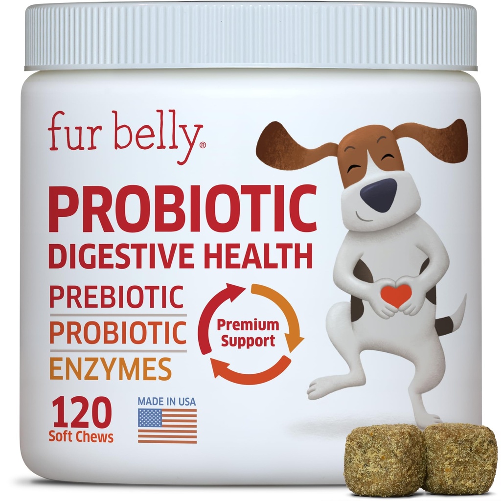 개를위한 Probiotics - 개를위한 핫 스폿 Remedy + Prebiotic - 개 알레르기 Chews - 소화를 개선하고, 가스 및 Diarrhea, 개 Probiotics 및 소화 효소, 120 개 Probiotic Chews