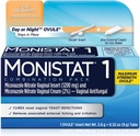 MONISTAT 1 복용량 효모 감염 치료, 1 Ovule 삽입 & 외부 Itch 크림