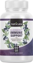Elderberry Immune 지원 - 남성과 여성을위한 일일 보충 - 비타민 C, 아연, Goldenseal, Echinacea 및 Elderberry - 60 캡슐, 5-in-1 Prebiotics 및 Probiotics - 미국에서 만든