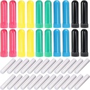 24 PC 정유 Aromatherapy 흡입기, Unscented Wicks, 분류된 색깔을 가진 Refillable Nasal 흡입기 공백