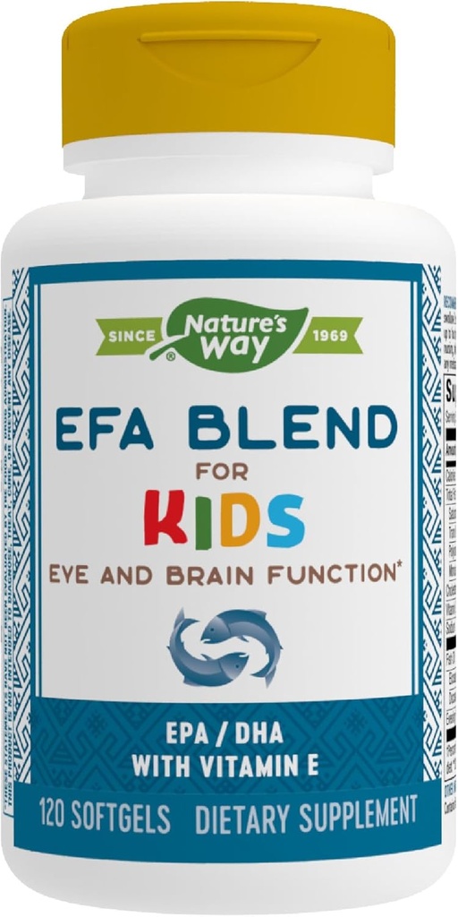 비타민 E를 가진 아이를 위한 성격 방법 EFA 혼합, 지원 눈과 뇌 기능*, 120 Softgels
