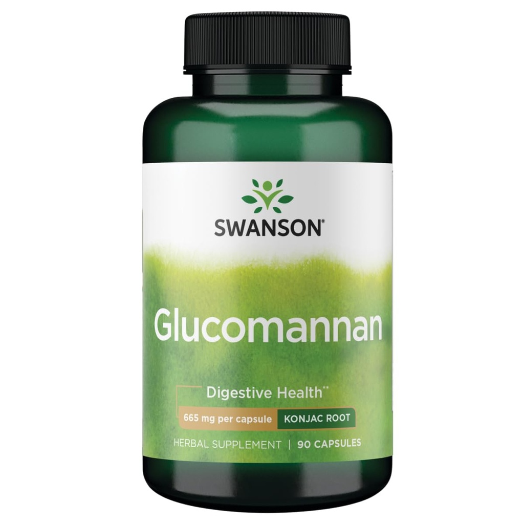 Swanson Glucomannan (Konjac 뿌리) 665 mg 90 모자