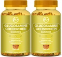MSM을 가진 Glucosamine Chondroitin Gummies - 합동 지원을 위한 1500mg 여분 힘, Immune 지원 - 성인, 남자 & 여자, 60의 조사, 2의 팩