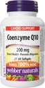 Webber Naturals Coenzyme Q10 (CoQ10) 200 mg, 60 Softgels, 심장 건강 및 세포 에너지 생산, 60 일 공급, 글루텐 프리