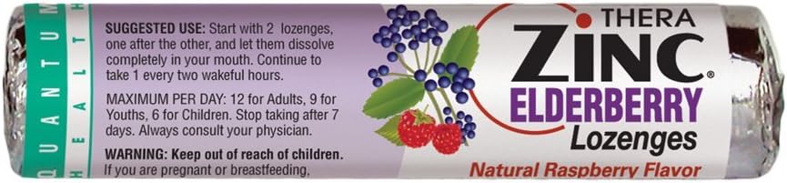 Thera 아연 Elderberry Lozenges, 14 개 (팩 12)