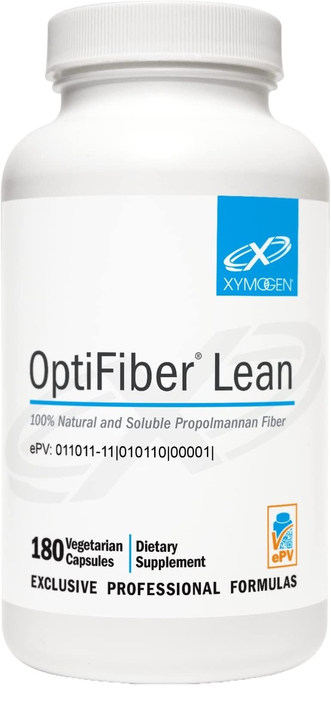 XYMOGEN OptiFiber Lean, 매일 섬유 보충교재 알약 - 100% 자연적인 녹는 Propolmannan 규정식 섬유 - 지원 소화, Satiety & 일정 - Prebiotic (120의 캡슐)로 봉사
