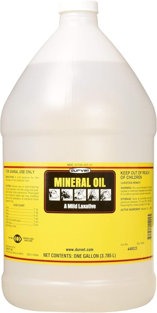 Durvet, Mild Laxative 무기물 기름, 1Gallon/3.785L