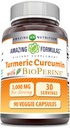 놀라운 수식 심황 쿠르쿠민 (Bioperine 3000 mg Per 서빙) | 90 Veggie 캡슐 보충 | Non-GMO | 글루텐 무료 | 미국에서 제작