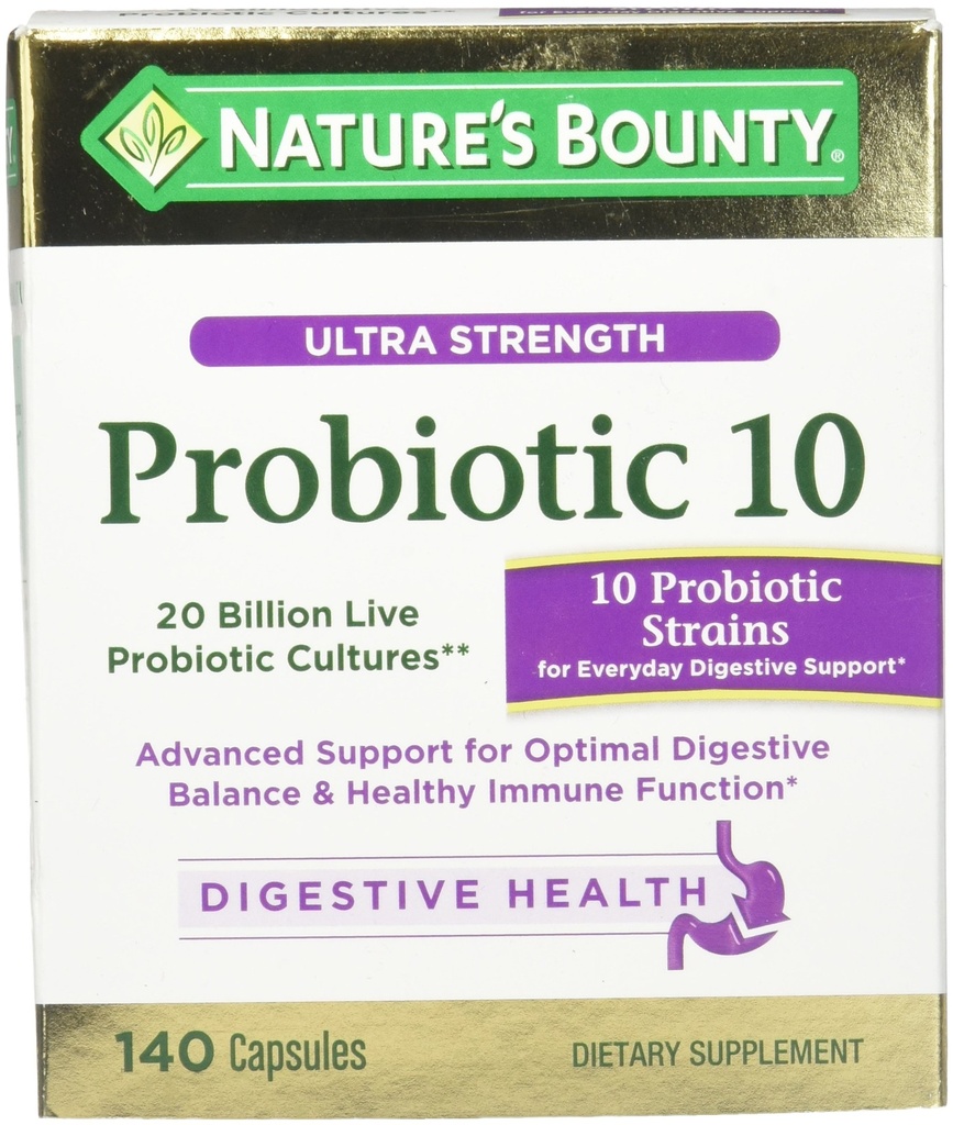 자연의 현상 Ultra Strength Probiotic 10, 140 캡슐