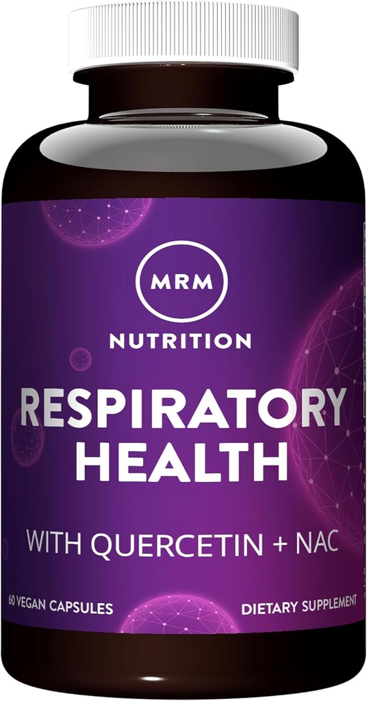 MRM 호흡 건강 | Quercetin + NAC | 지원 Liver & Mitochondrial 건강 | Vegan + Non-GMO + 글루텐 무료 | 30 인분
