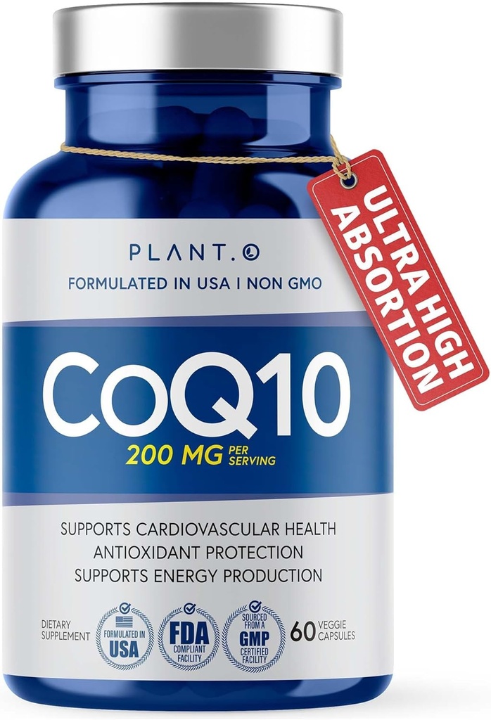 CoQ10 200mg Softgels ≯ 프리미엄 급속한 방출 Coenzyme Q10 ✪ 심장 보충교재, 에너지 생산, 면역성이 있는 지원 ≯ 60 액체 캡슐