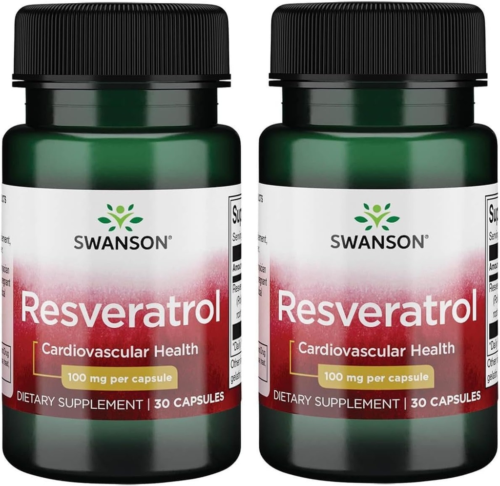Swanson Resveratrol 100 100 밀리그램 30 캡슐 (2 팩)