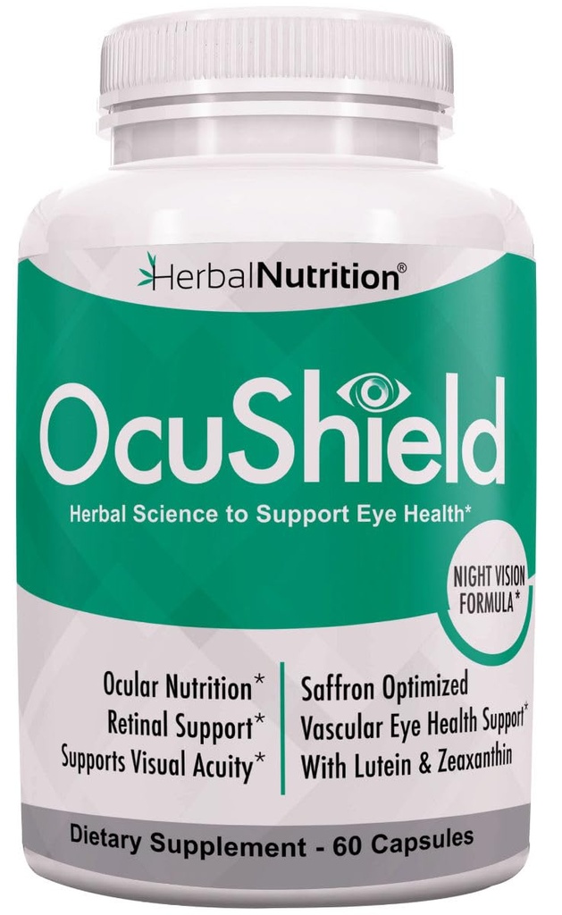 건강한 눈 건강을 위한 OcuShield 눈 건강 비타민 지원, Saffron, Lutein & Zeaxanthin, 눈 Nutrients를 가진 야간 시계는 Ocular 건강, 1개의 병을 보호합니다