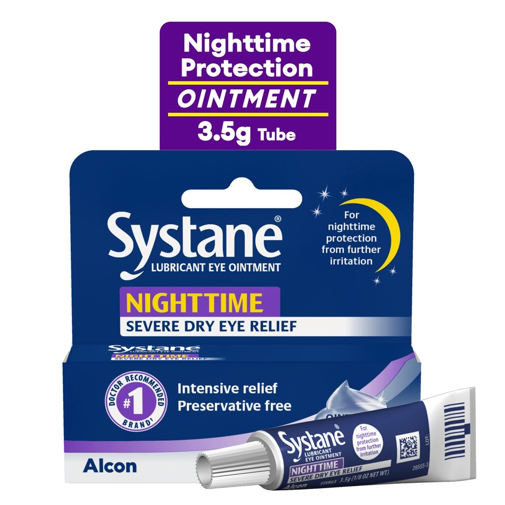 Systane 야간 윤활유 눈 연고 3.5g 관