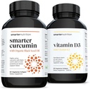SMARTERNUTRITION Curcumin - 효능 및 흡수 + 식물 기반 비타민 D3 면역 지원 Vegan K2 Complex