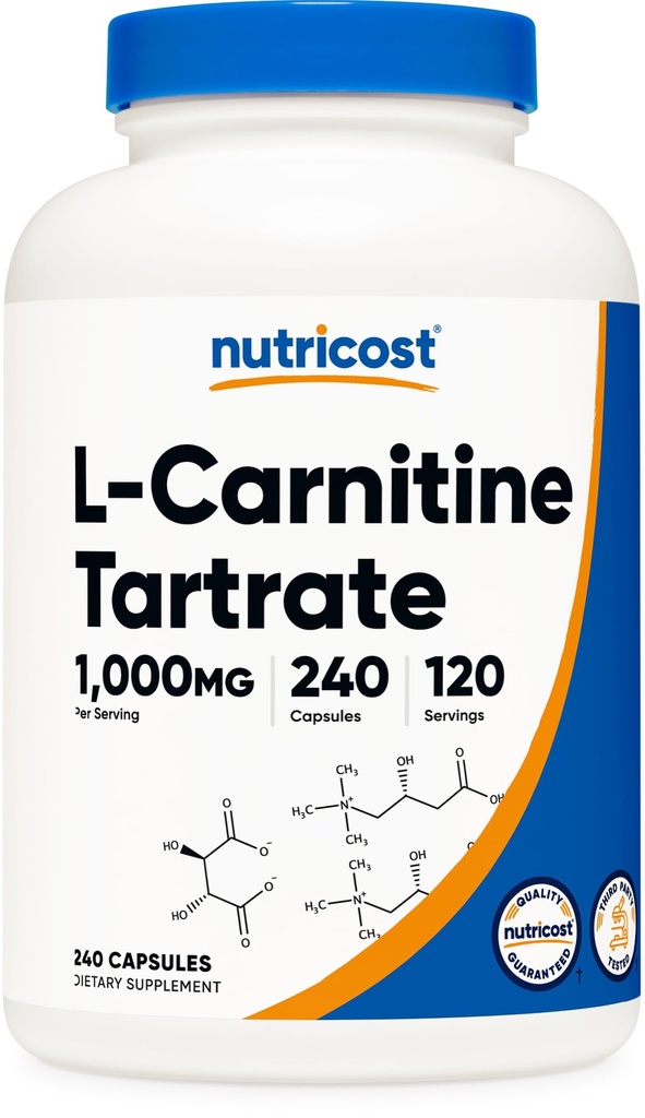 과량 L 카르니틴 타트레이트 1,000mg, 240 캡슐 - 캡슐 당 500mg, 120의 서빙