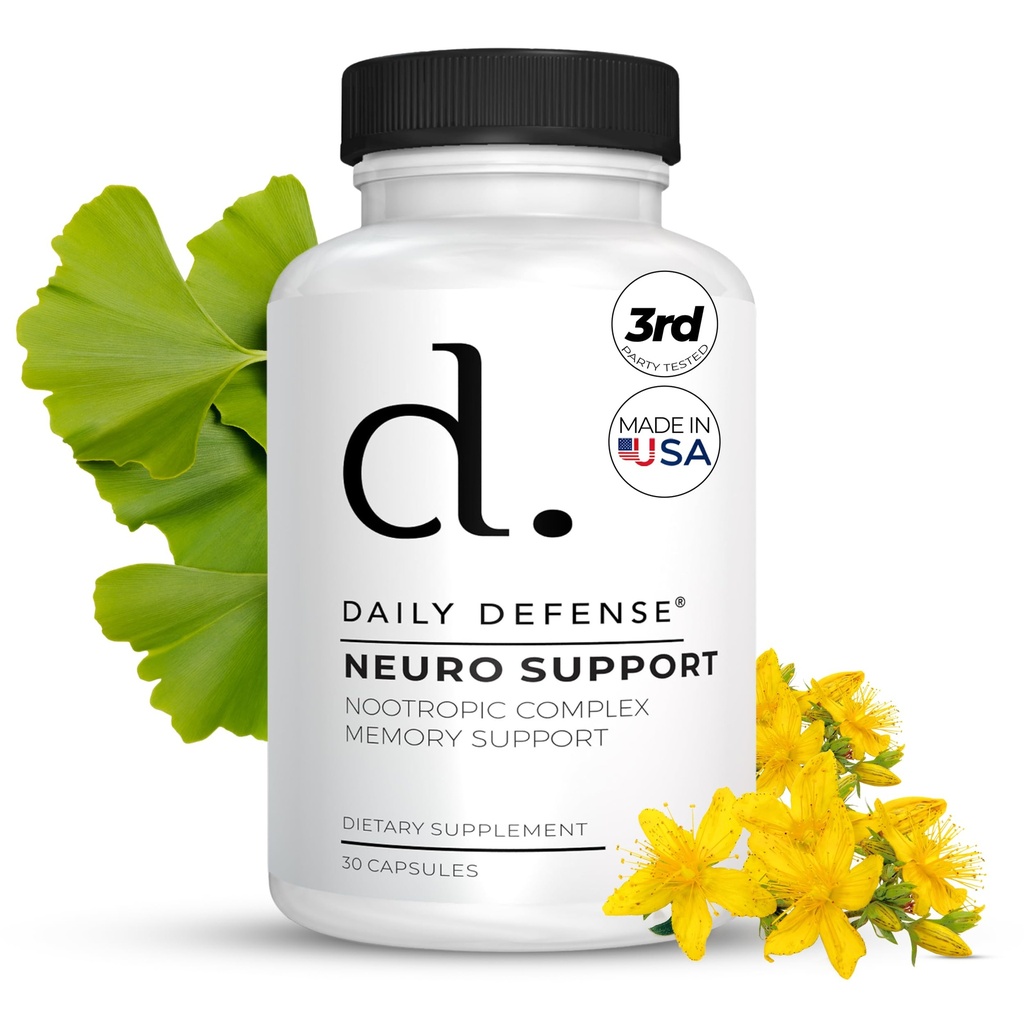Nootropics 두뇌 지원 보충교재 - 30의 캡슐 - Bacopa Monnieri, Huperzia Serrata, St. John's Wort & Ginkgo Biloba - Neuro 지원을 가진 두뇌를 위한 초점 & 기억 보충교재