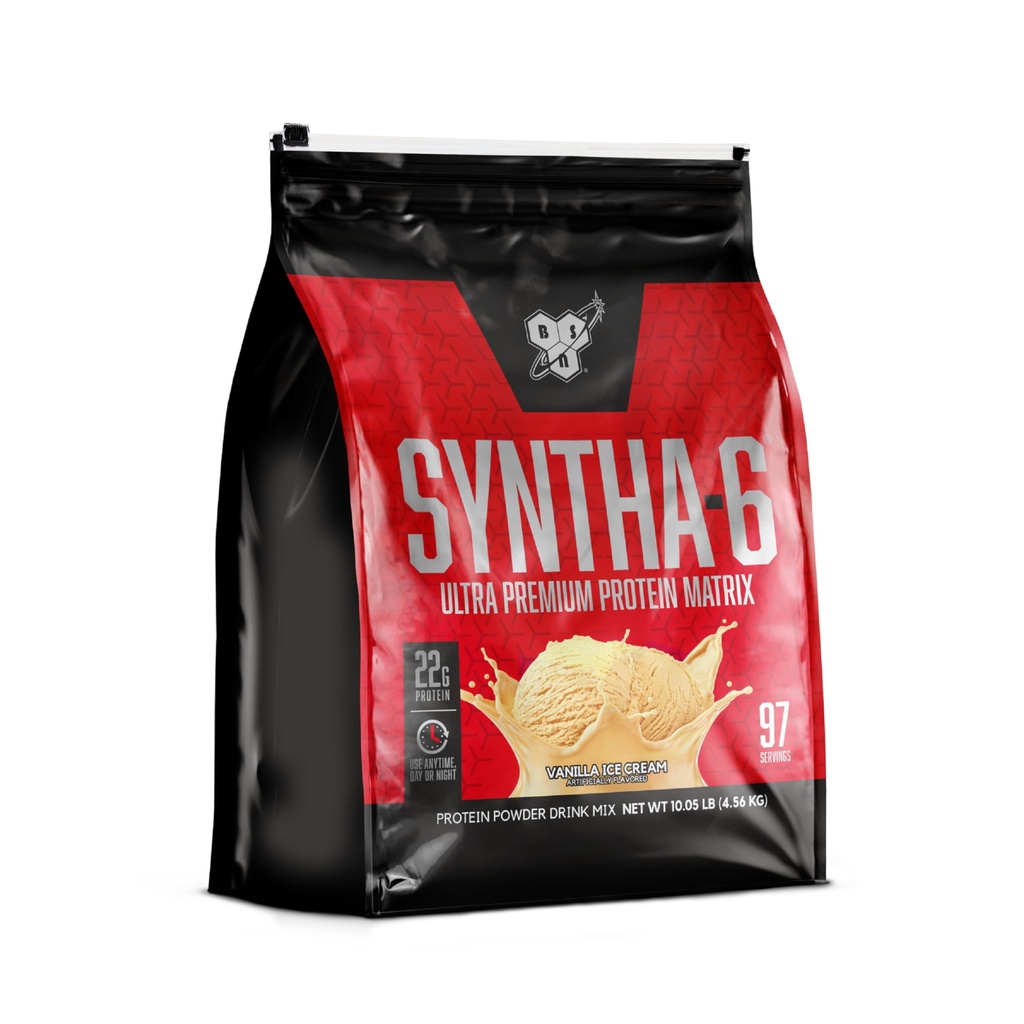 BSN SYNTHA-6 Whey Protein Powder, Micellar Casein, Milk Protein Isolate Powder, Vanilla Ice Cream, 97 서빙 (패키지 May Vary)