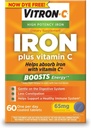 Vitron-C 철 보충교재 플러스 비타민 C는 정제 60 ct (5 팩)를 입혔습니다