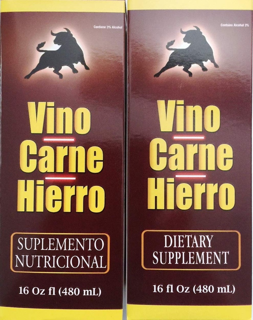Vino Carne Hierro 16 Fl oz. 2 팩