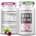 Mizzle Leg Circulation Supplement - 1470mg, Chestnut 1 캡슐, Diosmin, Toes, feet, Ankles, Calves, Legs - Neuroflo의 최대 구호에 대한 Hawthorn에서 1470mg, Veins 지원