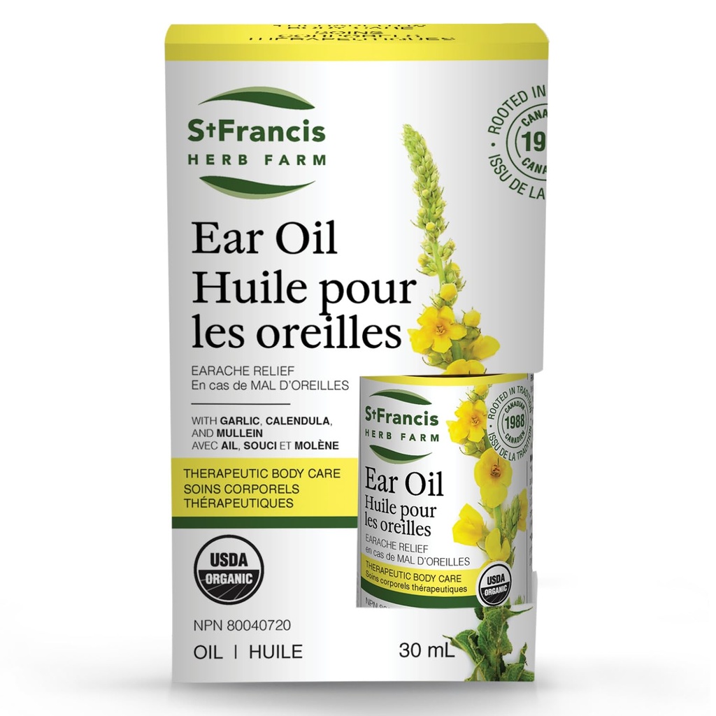 ST FRANCIS HERB FARM 유기 귀 기름, 30 ML