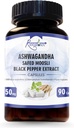 Ashwagandha 캡슐 2,100 mg - 90 캡슐 Ashwagandha 분말과 뿌리 추출물.