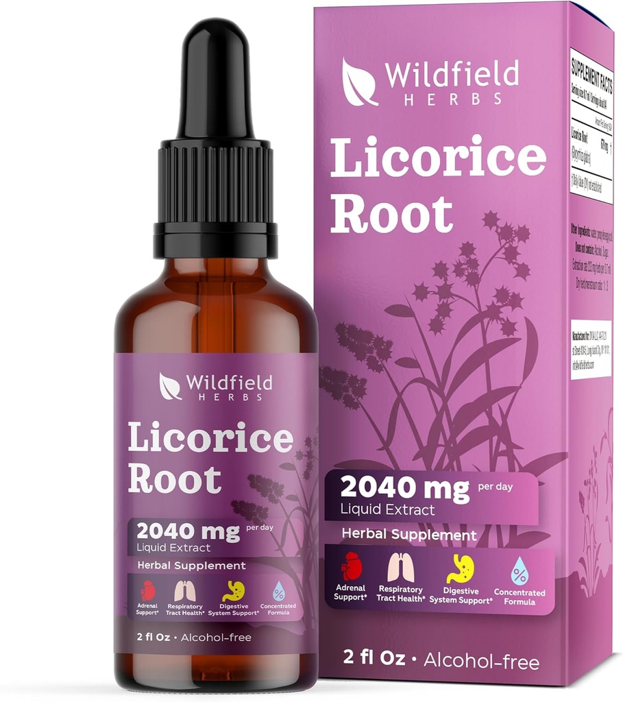 Licorice 뿌리 추출물 하락 2000mg (Glycyrrhiza glabra L.) 초본 보충교재는 캡슐, 1 달 공급, 84의 서빙, 알콜 자유로운 Tincture 보다는 더 나은 흡수합니다 - 1개 Oz의 팩
