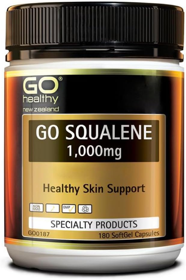 건강한 이동 Squalene 피부 지원, 산화 방지제 보호, 콜레스테롤 수준 지원 1000mg 180 Softgel 모자