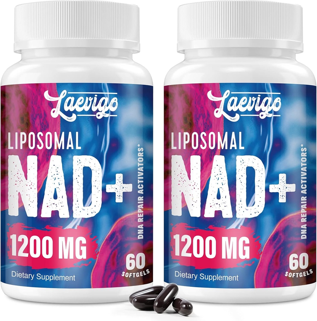 Liposomal NAD+ 보충교재 1200mg 높은 흡수, 세포 에너지 & Mitochondrial 지원, Longevity & Vitality, 노화 방지 공식, 120 Softgels를 위한 NAD 플러스