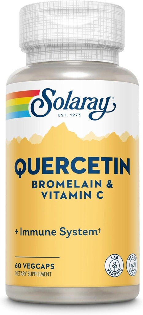 SOLARAY Quercetin, Bromelain & 비타민 C의 60의 VegCaps