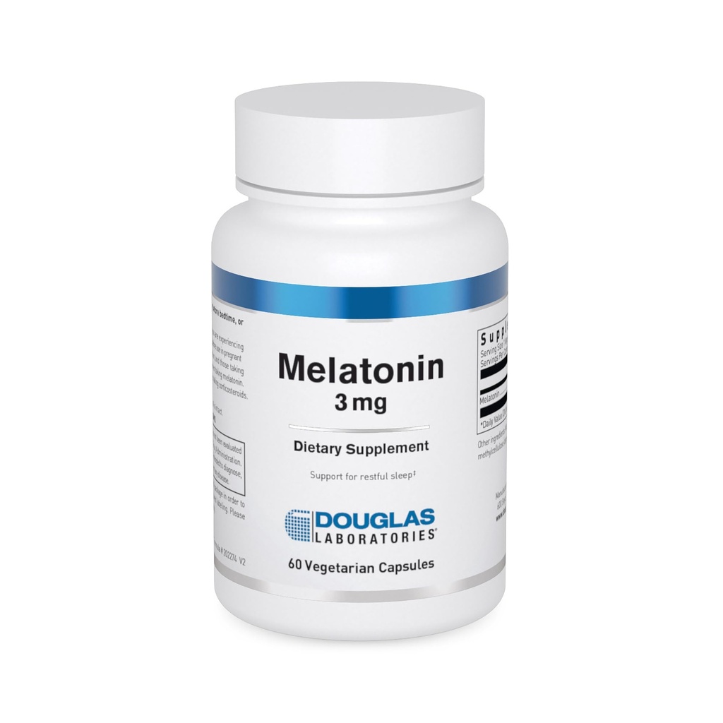 Douglas Laboratories Melatonin 3 mg | 수면 / 웨이크 사이클 지원 | 60 캡슐
