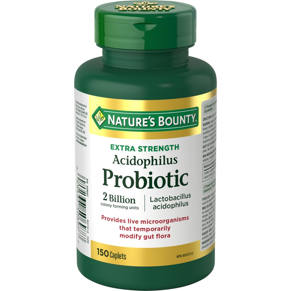 자연의 Bounty Acidophilus Probiotic 2 억, 150 캡슐
