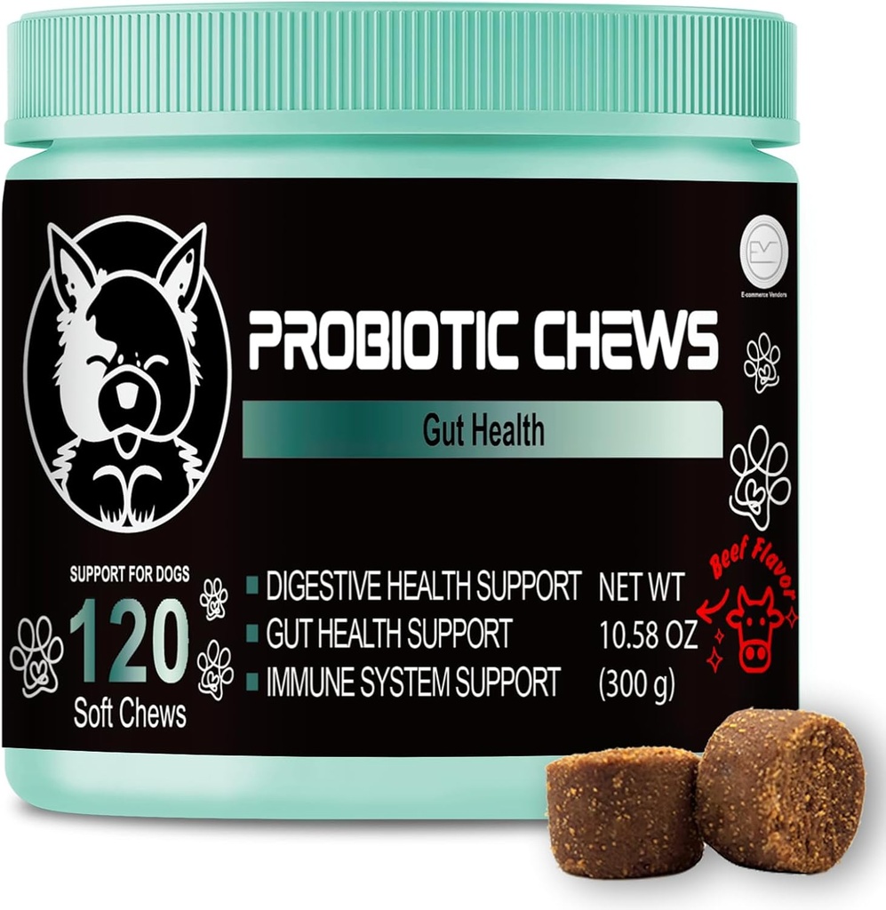개 V-EST에 대한 캘리브레이션 - 3 공식에서 사용 가능 : Calming, Multivitamin 또는 Probiotics - Soft Chews Chicken flavor - Stress & Anxiety - 120 카운트