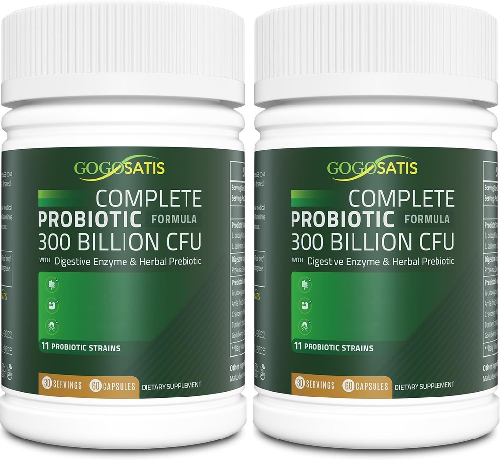 여성과 남성을 위한 프로바이오틱스, 300억 CFU 11 Strains, 유기 초본을 가진 Acidophilus Probiotic 보충교재 & 소화 효소 선반 안정 & 면역력 120 조사