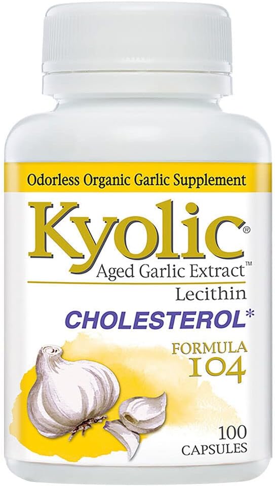 Kyolic Aged 마늘 추출물 콜레스테롤 공식 104-100 캡슐